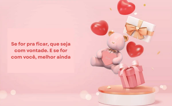 Mensagem de Dia dos Namorados por Montagem sobre imagem do Shutterstock