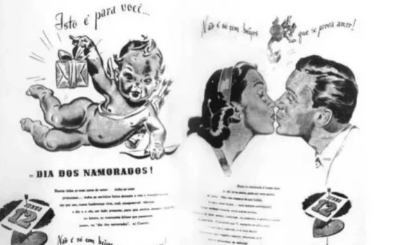 Slogan de propaganda do Dia dos Namorados criada por João Doria por Divulgação/ARTE DE FRITZ LESSIN