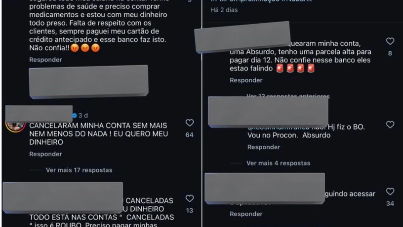 Imagem - Clientes reclamam de cancelamento 'do nada' de contas Nubank: 'Tem mais de R$ 10 mil presos'
