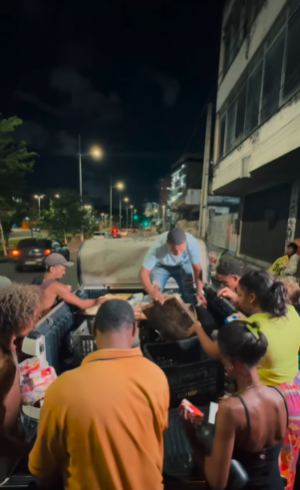 Ação social de Davi Brito por Reprodução / Redes Sociais