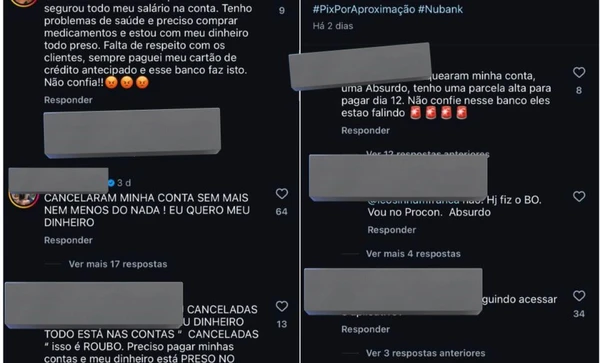 Clientes reclamam de contas canceladas