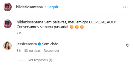 Jéssica Senra desabafa após morte do ex