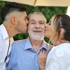 Virgínia e o pai por Reprodução