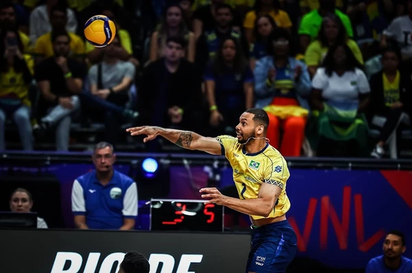 Brasil vence a Eslovênia por 3 sets a 0 em partida pela Liga das Nações de Vôlei por Divulgação/Fivb