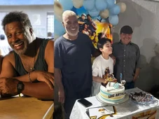 Imagem - Menino pede festa de aniversário com tema de Pablo e Luisão e recebe visita surpresa