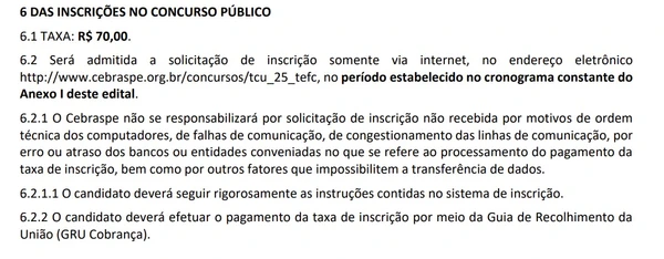 Concurso do TCU  por TCU
