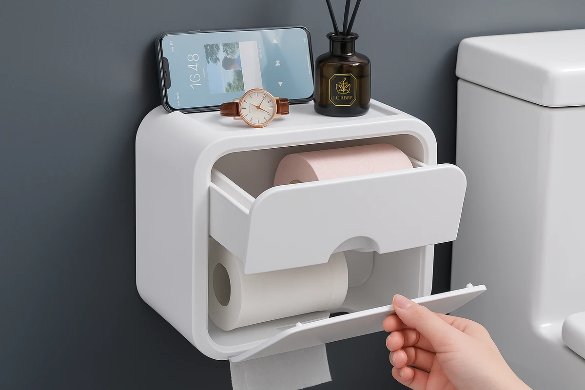 Mantenha seu papel higiênico protegido e seu banheiro mais organizado com esta inovação