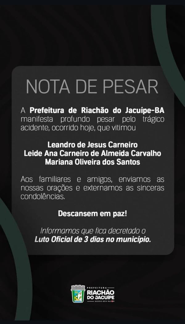 Prefeitura lamenta perda por Reprodução