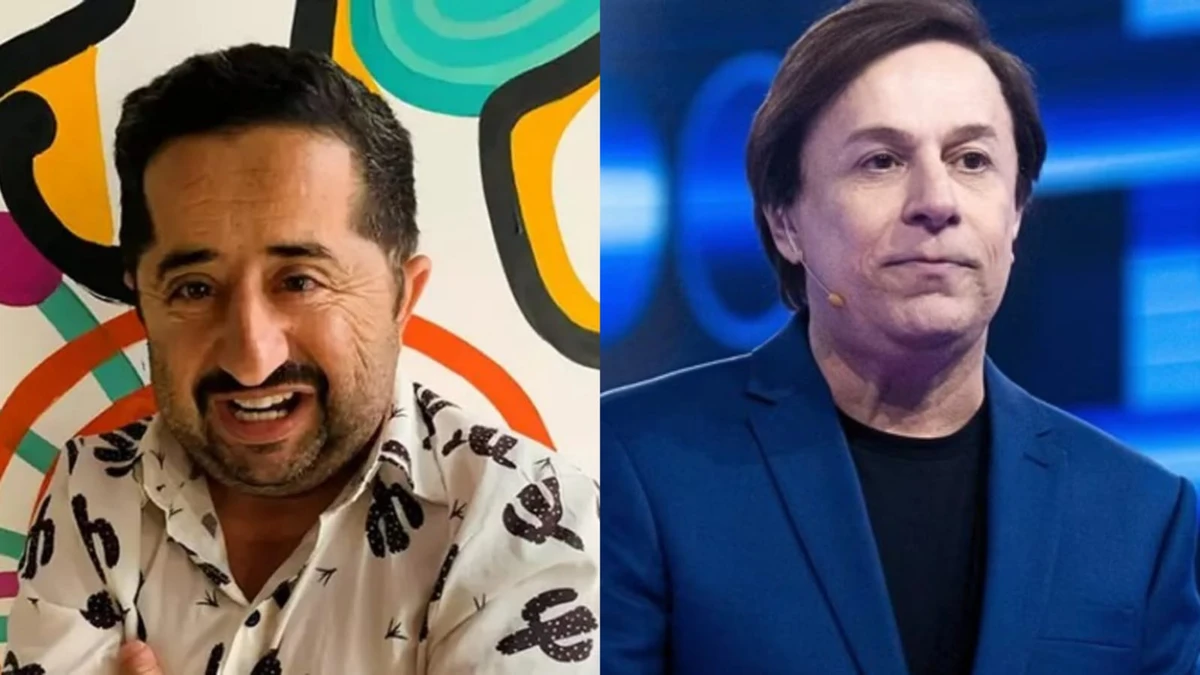 Humorista Bolachinha despencou do alçapão em programa da Record