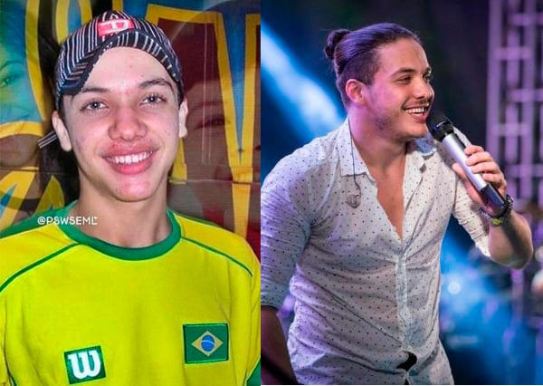 Safadão mudou bastante o visual, mas seguiu de cabelos longos por um tempo por Reprodução