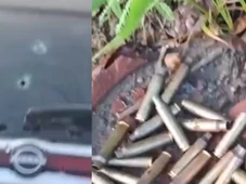 Imagem - Carro metralhado: cápsulas e tiros apontam confronto entre facções na madrugada