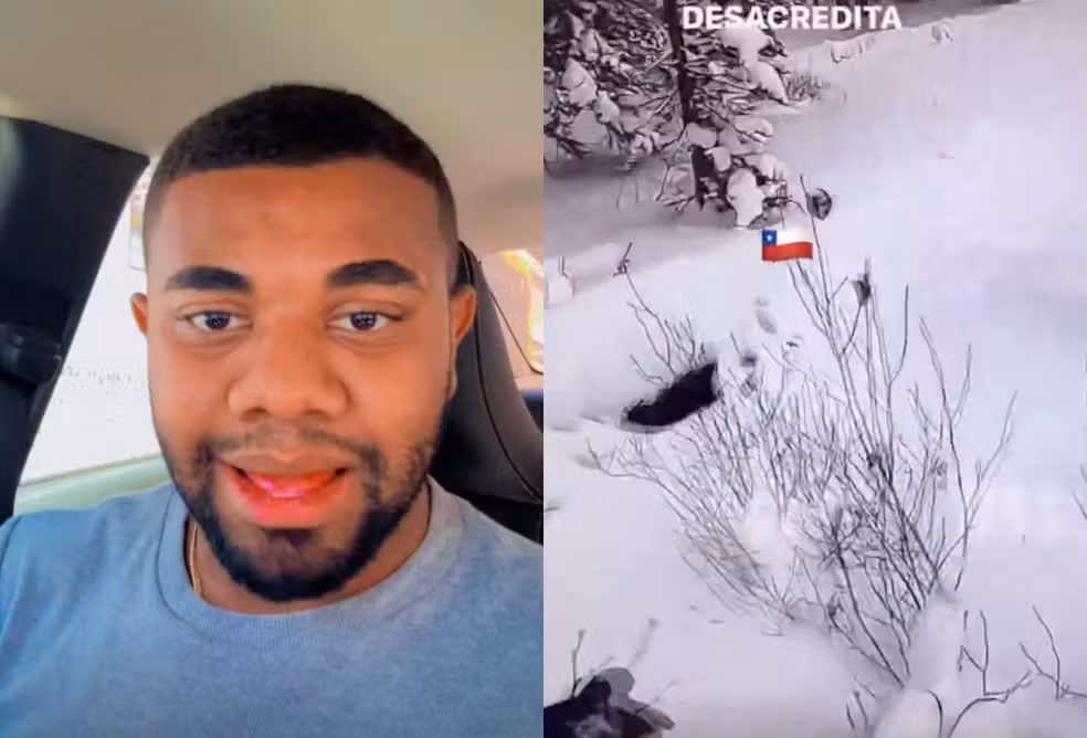 Davi Brito foi ao Chile na primavera e, agora, vai voltar para conhecer a neve por Reprodução
