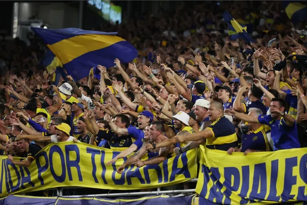 Torcedores do Boca no Estádio Hard Rock, em Miami
