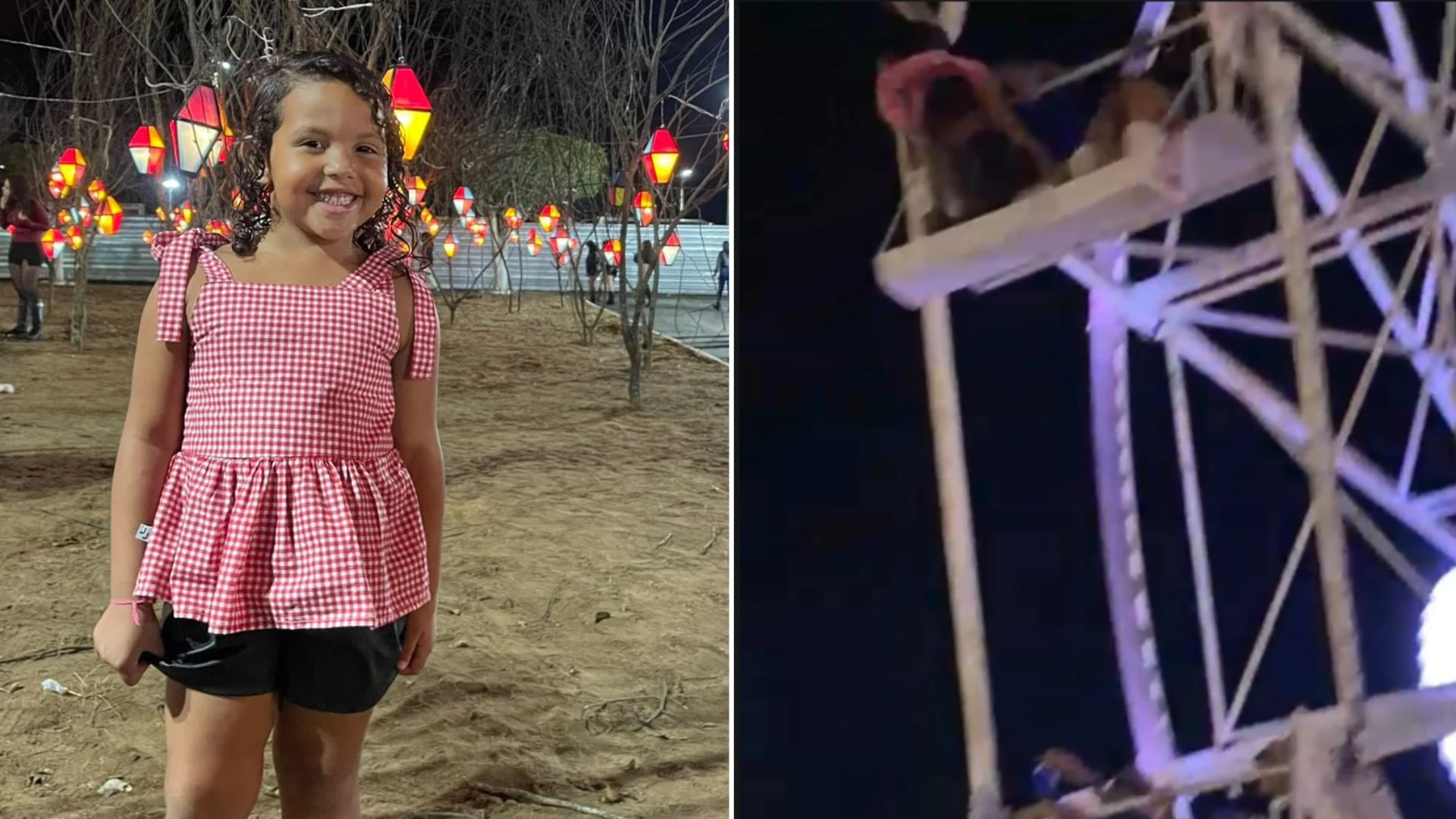Imagem - Menina de 5 anos cai de roda gigante, e mãe relata desespero: 'Corri para tentar segurar'