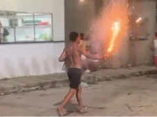 Imagem - Espada falha e explode na mão de jovem em Cruz das Almas; veja vídeo