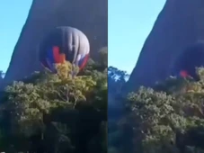Imagem - Balão com sete pessoas faz pouso de emergência em mata no Espírito Santo