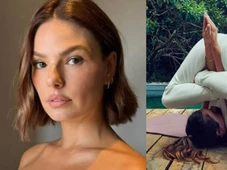Imagem - Isis Valverde exibe flexibilidade impressionante em pose de yoga: 'Refúgio e coragem'