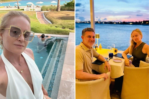 Angélica e Huck curtem fim de semana em resort de luxo