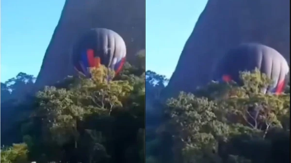 Balão fez pouso de emergência
