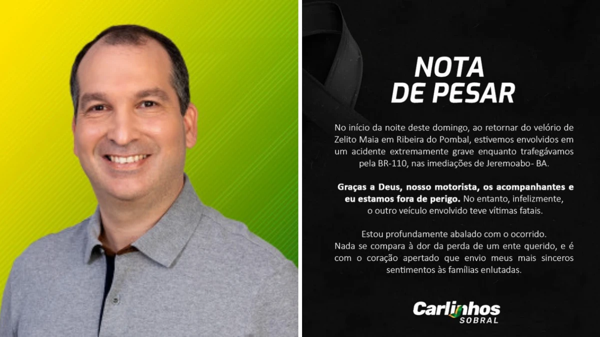Ex-prefeito voltava de velório e saiu com ferimentos leves