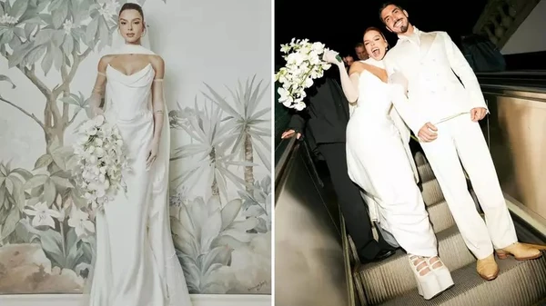 Giovanna Lancellotti e Gabriel David se casam no Cristo Redentor     por Reprodução/Instagram       