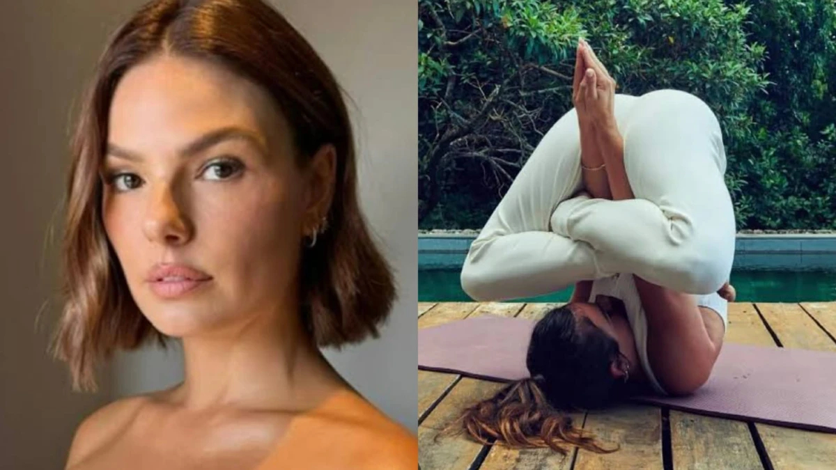 Isis Valverde impressiona com flexibilidade em homenagem ao Dia do Yoga