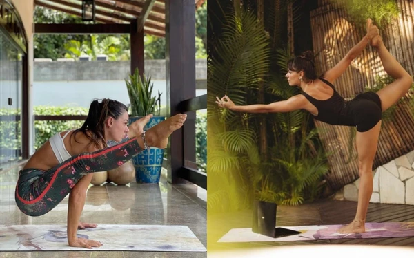 Isis Valverde praticando Yoga por Reprodução/Redes Sociais 