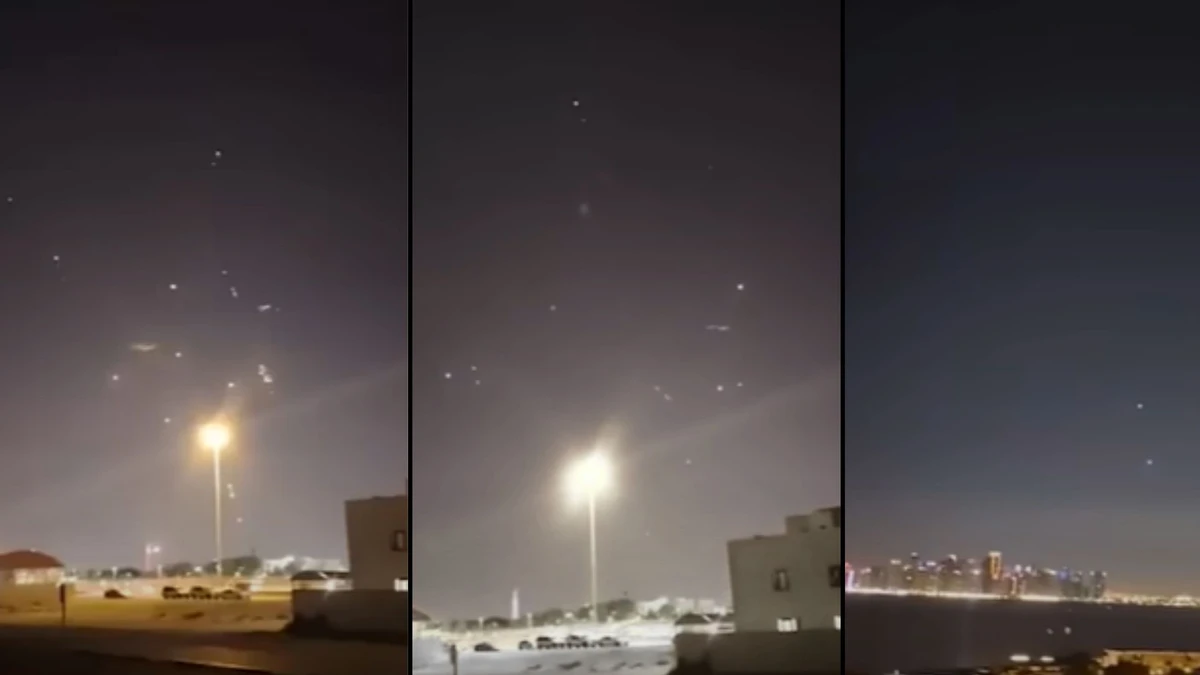 Vídeos registraram ataque do Irã em Doha