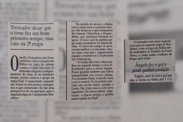 Bahia 1 x 0 União São João pela Série A de 1995  por Arquivo Correio