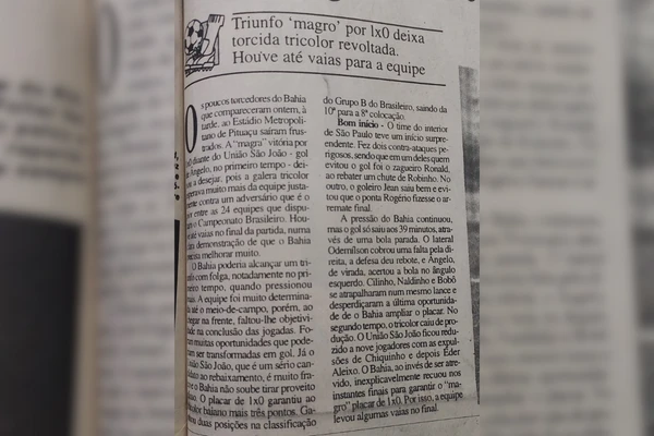 Bahia 1 x 0 União São João pela Série A de 1995  por Arquivo Correio