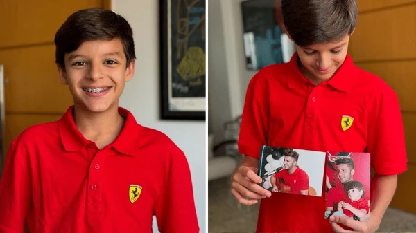 Filho de Cristiano Araújo, Bernardo, recebeu caixa com diversos pertences do pai por Reprodução/Arquivo pessoal 