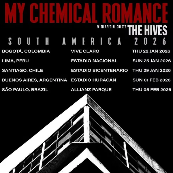 My Chemical Romance anuncia show no Brasil em 2026 por Reprodução/Instagram
