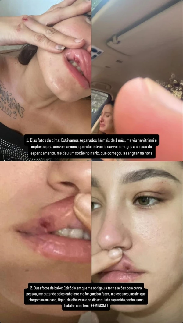 Relato feito por Madu Paim contra MC Estudante por Reprodução/Instagram 