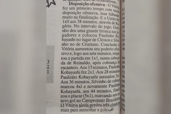 União São João 1 x 5 Vitória pela Série A de 1995 por Arquivo CORREIO 
