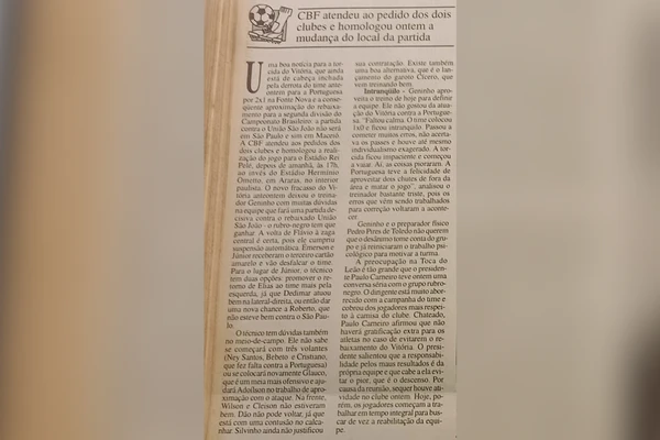 União São João 1 x 5 Vitória pela Série A de 1995 por Arquivo CORREIO 