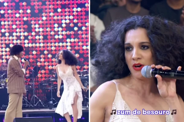  Walerie Gondim e Raphael Elias como Gal Costa e Djavan