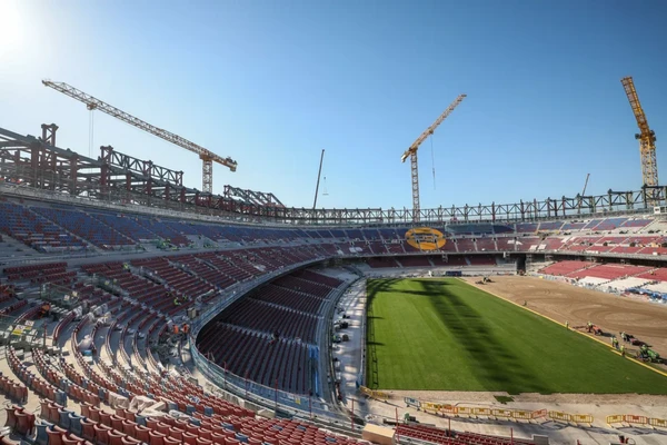 Camp Nou em reforma por Divulgação/Barcelona