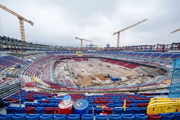 Camp Nou em reforma por Divulgação/Barcelona