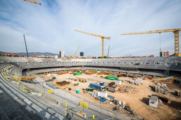 Camp Nou em reforma por Divulgação/Barcelona