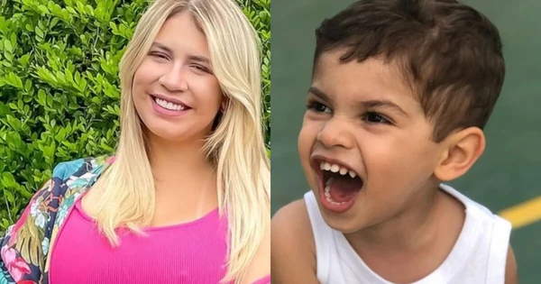 Marília Mendonça eo filho, Léo por Reprodução