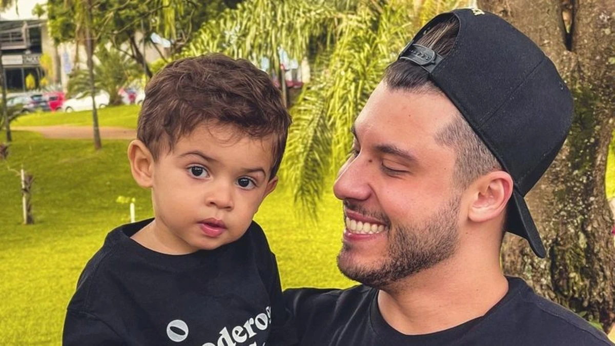 Murilo Huff e o filho, Leo por Reprodução