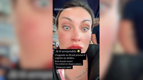 Andressa Urach muda cor dos olhos com cirurgia e se desespera ao sentir fortes dores por Reprodução/Redes Sociais 