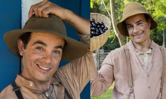 Anderson Di Rizzi (Zé dos Porcos) - Antes e depois do elenco de 'Êta Mundo Bom!' em 'Êta Mundo Melhor!'   por Divulgação/TV Globo 
