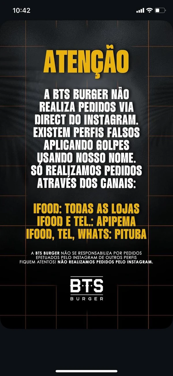 Clientes de hamburgueria famosa de Salvador caem em golpe da conta falsa por Reprodução 