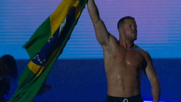 Dan Reynolds, vocalista do Imagine Dragons por Reprodução/Multishow