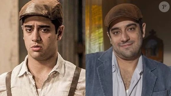 Miguel Rômulo (Quincas) - Antes e depois do elenco de 'Êta Mundo Bom!' em 'Êta Mundo Melhor!'   por Divulgação/TV Globo 