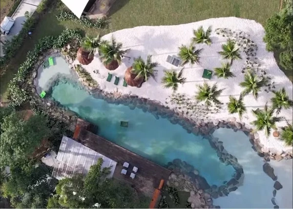 O lago da mansão de Neymar em Mangaratiba por Reprodução/Redes Sociais