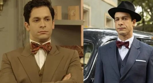 Rainer Cadete (Celso) - Antes e depois do elenco de 'Êta Mundo Bom!' em 'Êta Mundo Melhor!' por Divulgação/TV Globo 