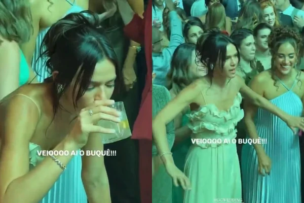 Bruna Marquezine viraliza após errar estratégia e perder buquê de Giovanna Lancellotti