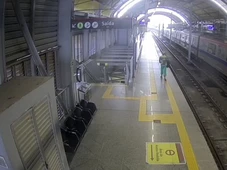 Imagem - Vídeo mostra momento em que homem cruza trilhos do metrô antes de ser prensado